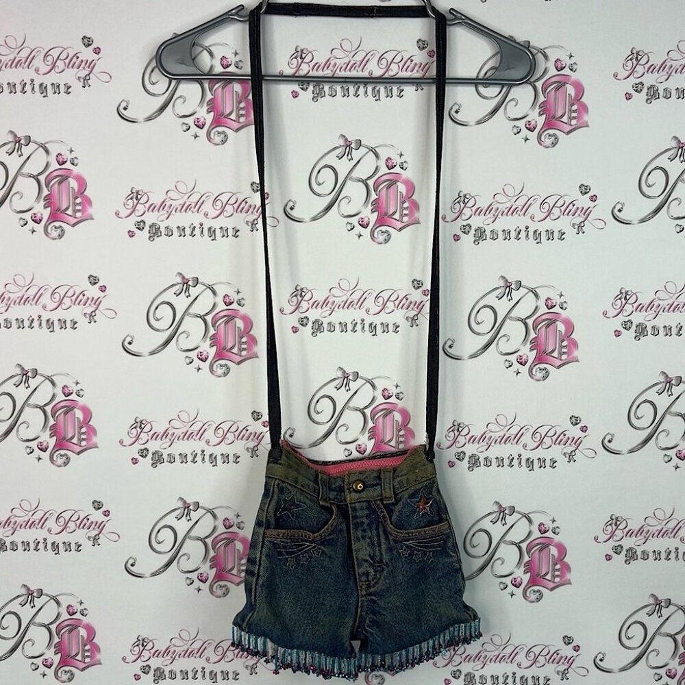Kappies bag purse shorts mini western stars tassle Denim Mini Bag Strap cowgirl